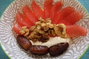 Grapefruit mit Joghurt