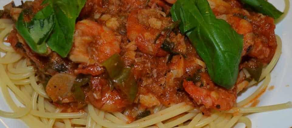 Spaghetti mit Crevetten