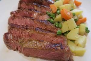 Enterecôte mit Gemüse