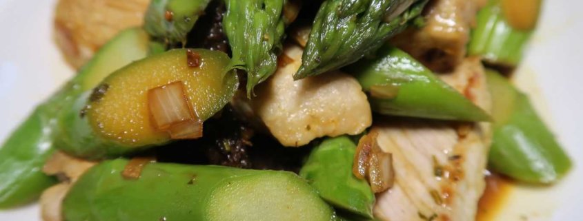 Spargel Morchel Pfanne mit Schweinsnierstück Low Carb - weight-fighters.com