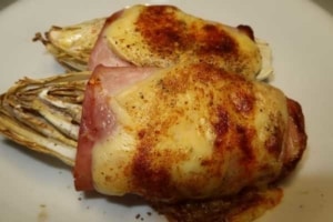 Chicorée mit Schinken und Raclette überbacken