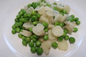 Erbsen Schwarzwurzel Gemüse
