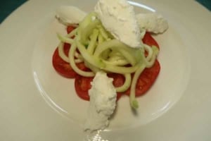 Gurken Tomaten Salat mit Ricottanocken