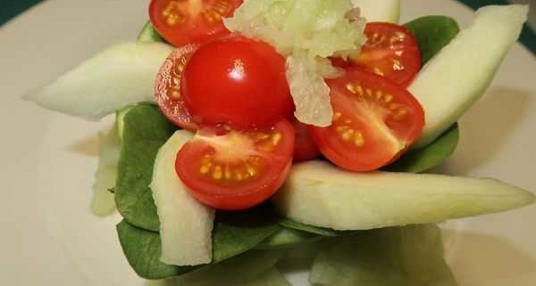 Gurrkenmelone Salat