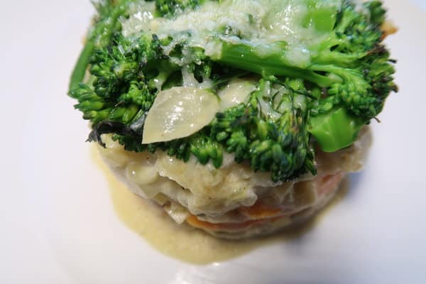 Gemüsegratin mit Topinambur Karotten und Broccoli