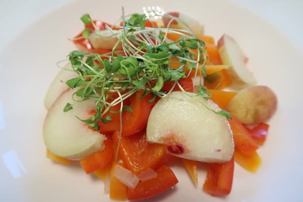 Karotten Peperoni Pfirsich Salat